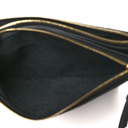 Louis Vuitton Empreinte Double Zip Pochette Black 5 of 11