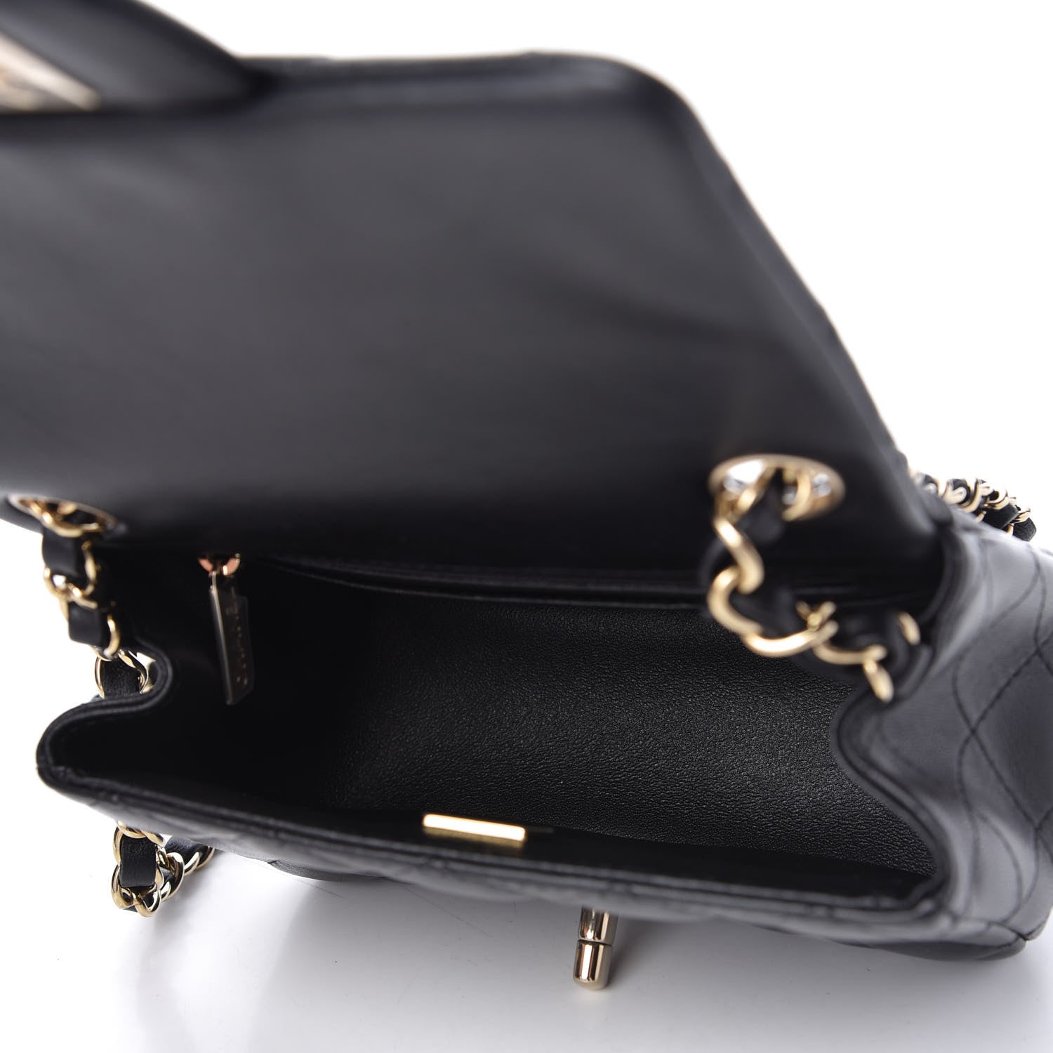 Chanel Lambskin Quilted Mini Square Flap Black 5 of 11