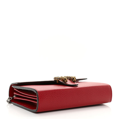 Gucci Calfskin Mini Dionysus Chain Wallet Hibiscus Red 4 of 10