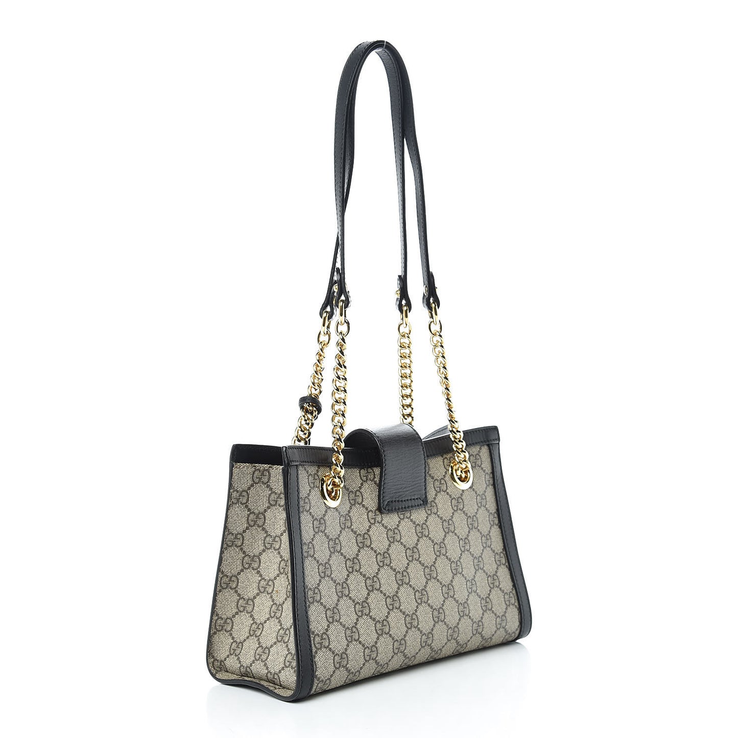 GG Supreme Monogram Small Padlock Tote Black