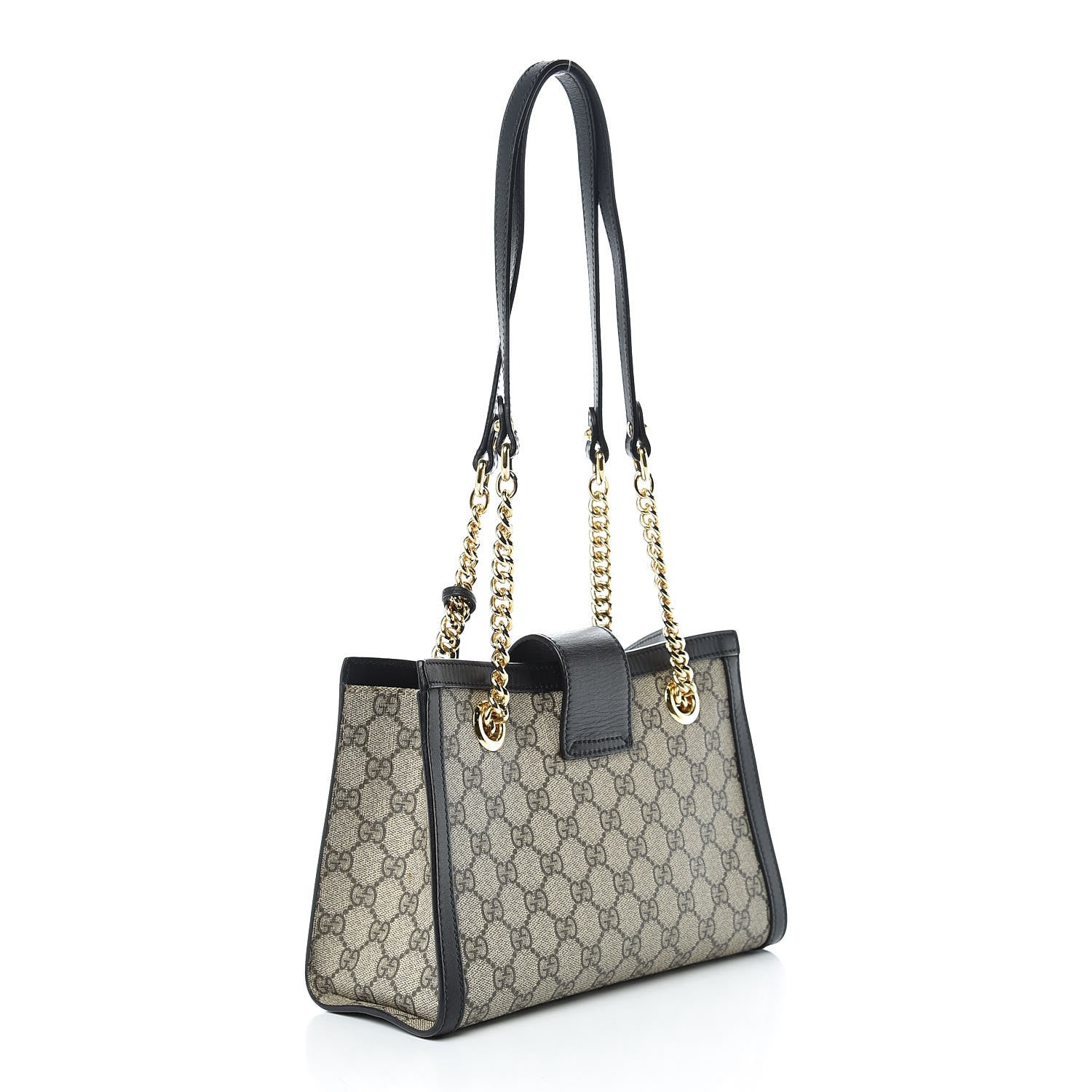Gucci GG Supreme Monogram Small Padlock Tote Black 3 of 9