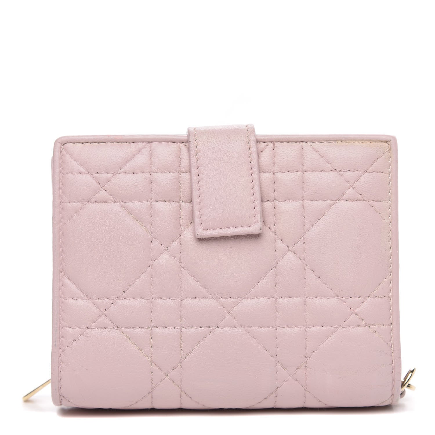 Christian Dior Lambskin Cannage Lady Dior Eden Wallet Pink 1 of 10