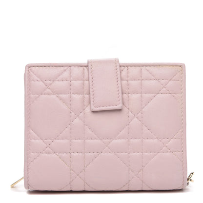Christian Dior Lambskin Cannage Lady Dior Eden Wallet Pink 1 of 10