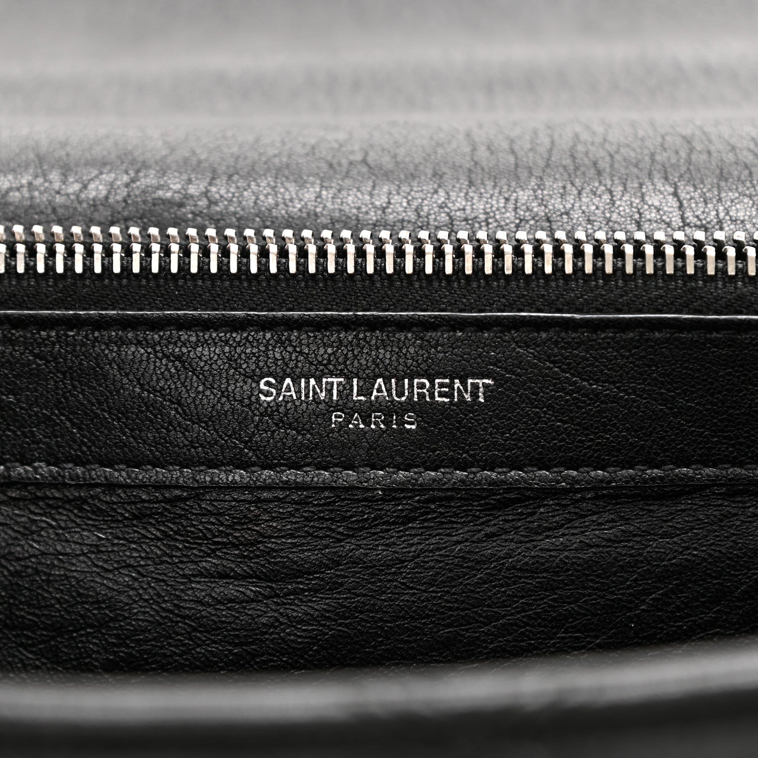 Saint Laurent Calfskin Diamond Quilted Monogram Large College Bag Black 6 of 10