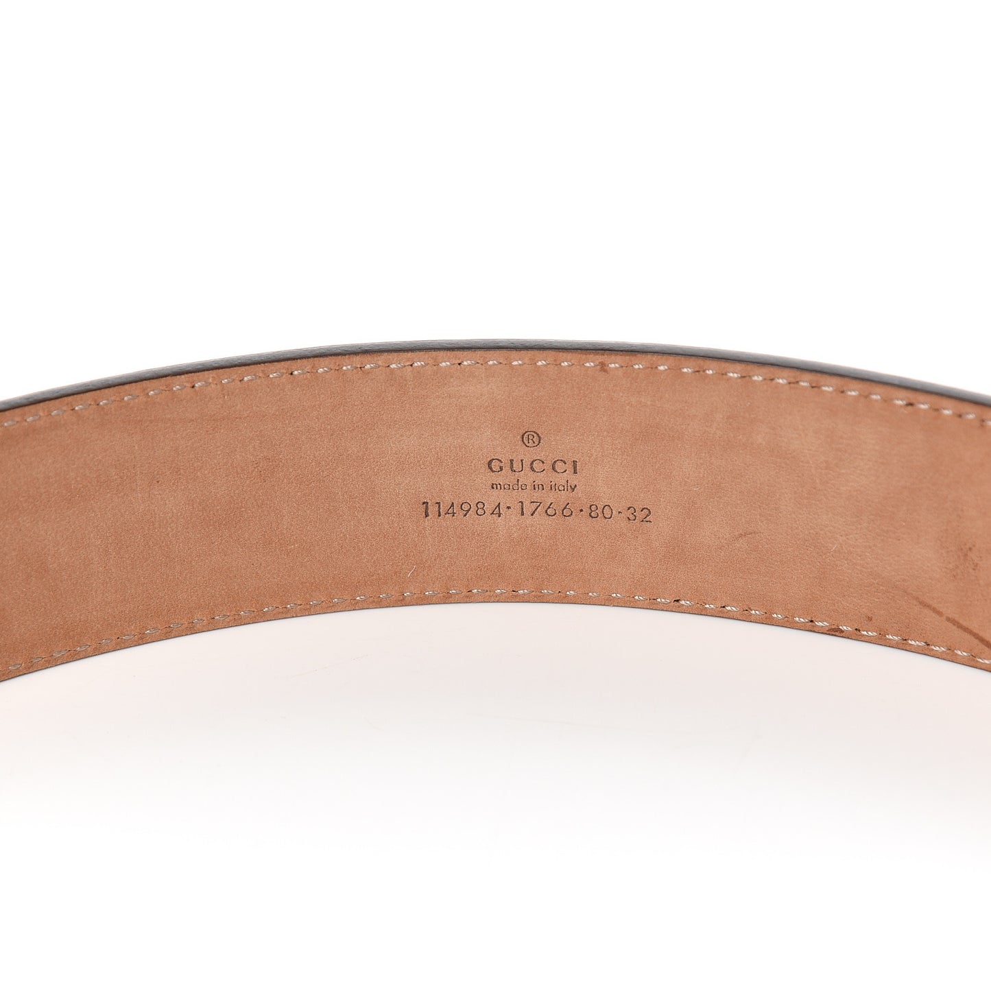Calfskin Web Interlocking G Belt 80 32 Dark Brown