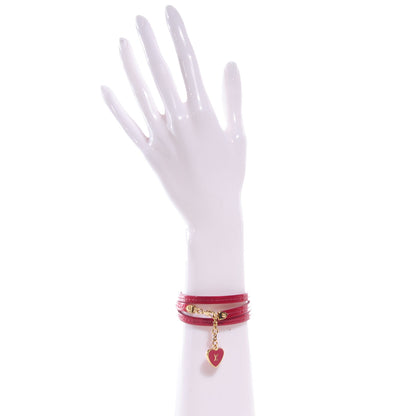 Louis Vuitton Patent Commit Wrap Bracelet Pomme D'Amour 2 of 5