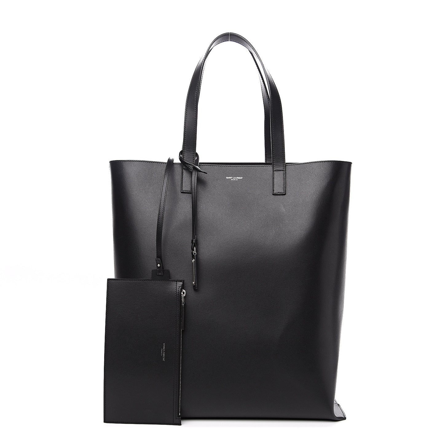 Calfskin Medium Shopping Tote Black