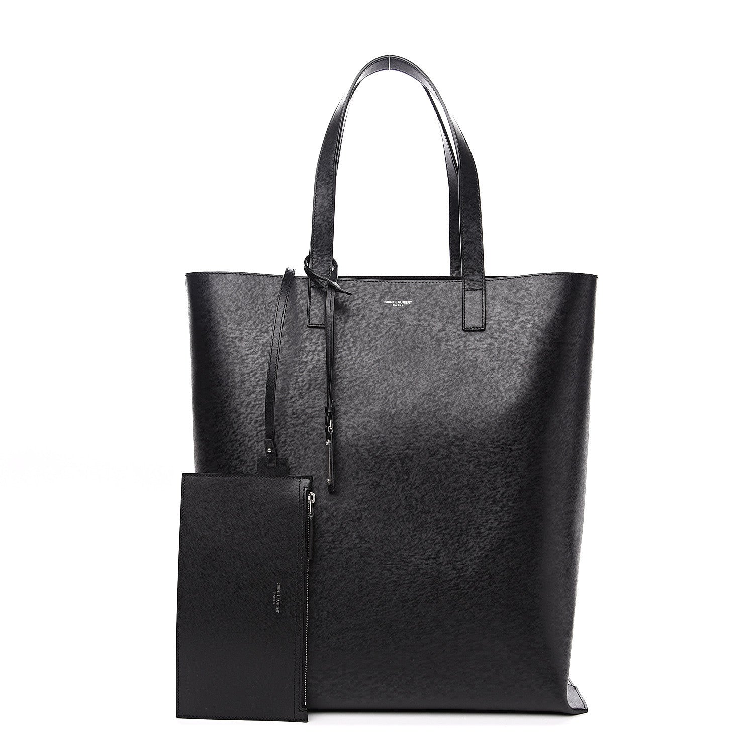 Saint Laurent Calfskin Medium Shopping Tote Black 1 of 8