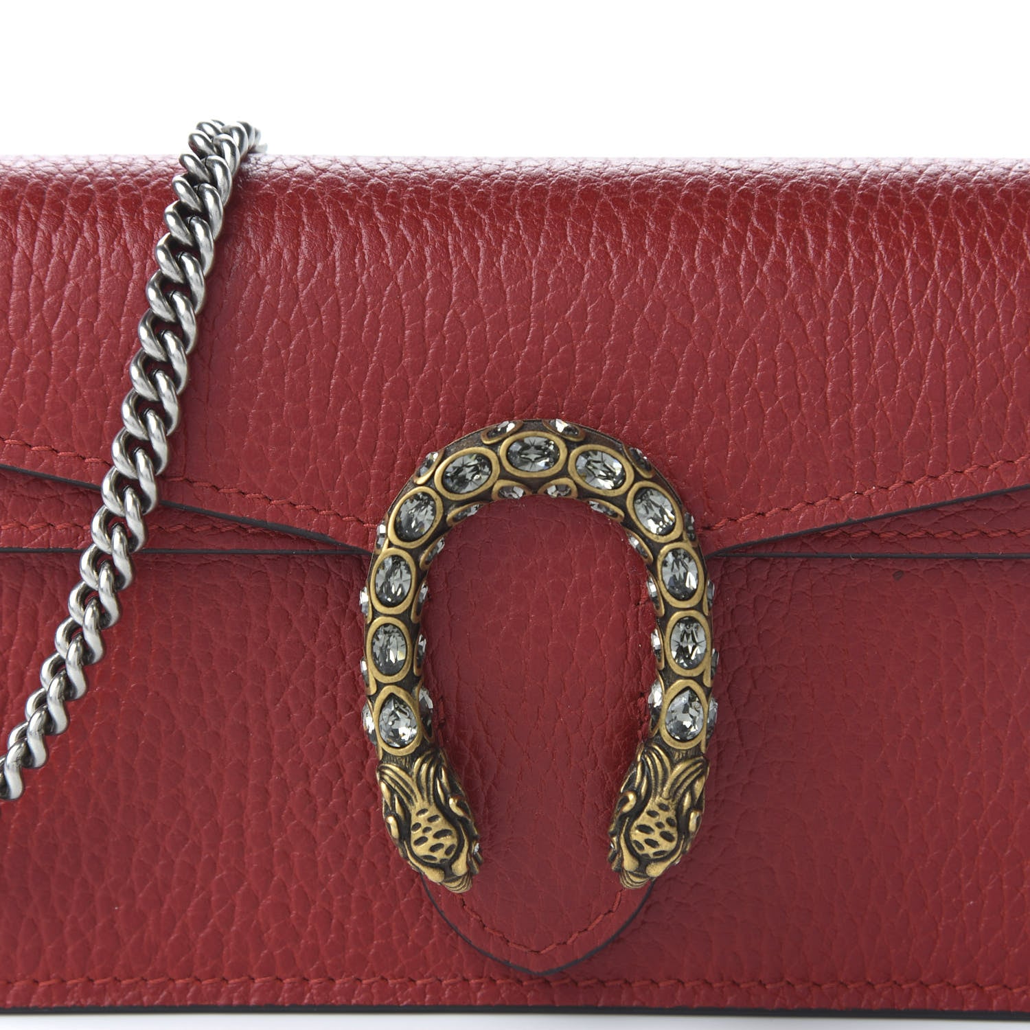 Gucci Calfskin Super Mini Dionysus Shoulder Bag Hibiscus Red 9 of 10