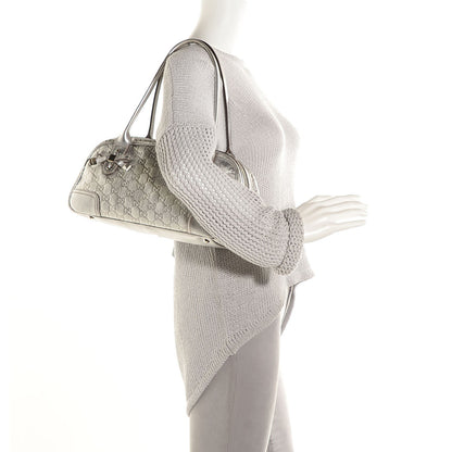 Gucci Guccissima Princy Satchel Silver 2 of 7