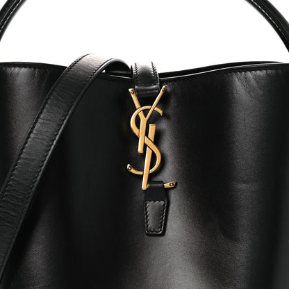 Saint Laurent Smooth Shiny Calfskin Monogram Le 37 Small Bucket Bag Black 8 of 15
