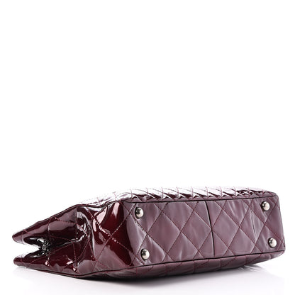 Chanel Patent Calfskin Quilted Reissue 2.55 Tote Burgundy 5 of 8