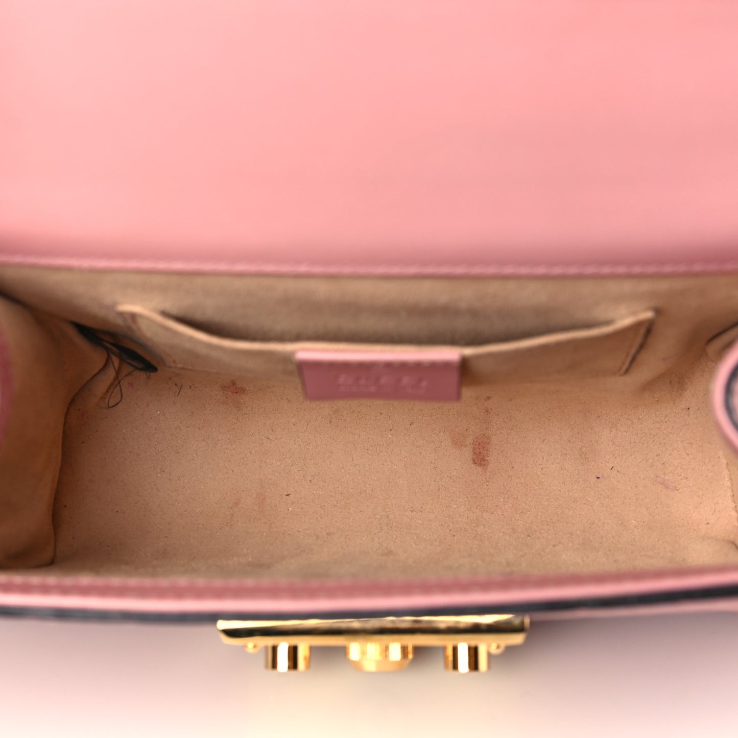 Guccissima Small Padlock Shoulder Bag Rose Baby Candy