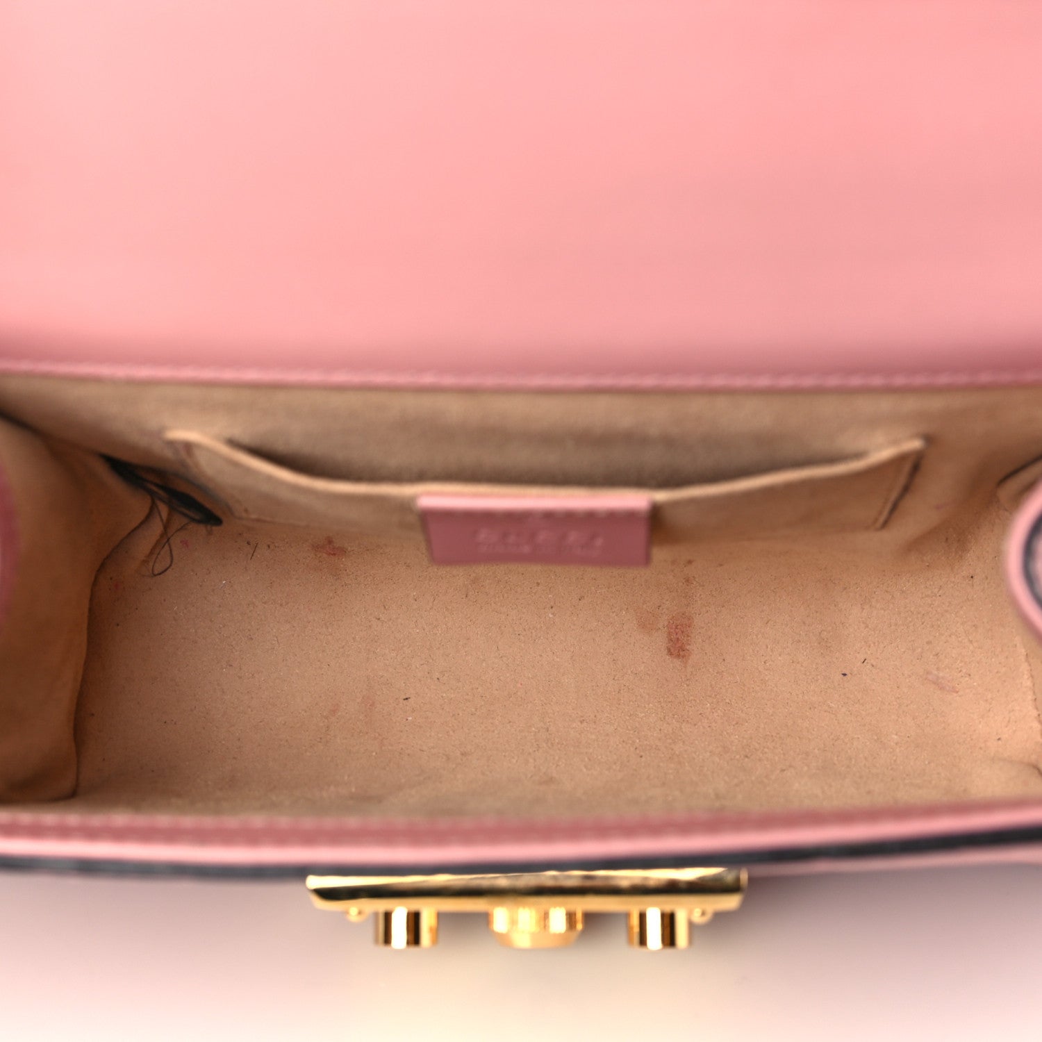 Gucci Guccissima Small Padlock Shoulder Bag Rose Baby Candy 5 of 11