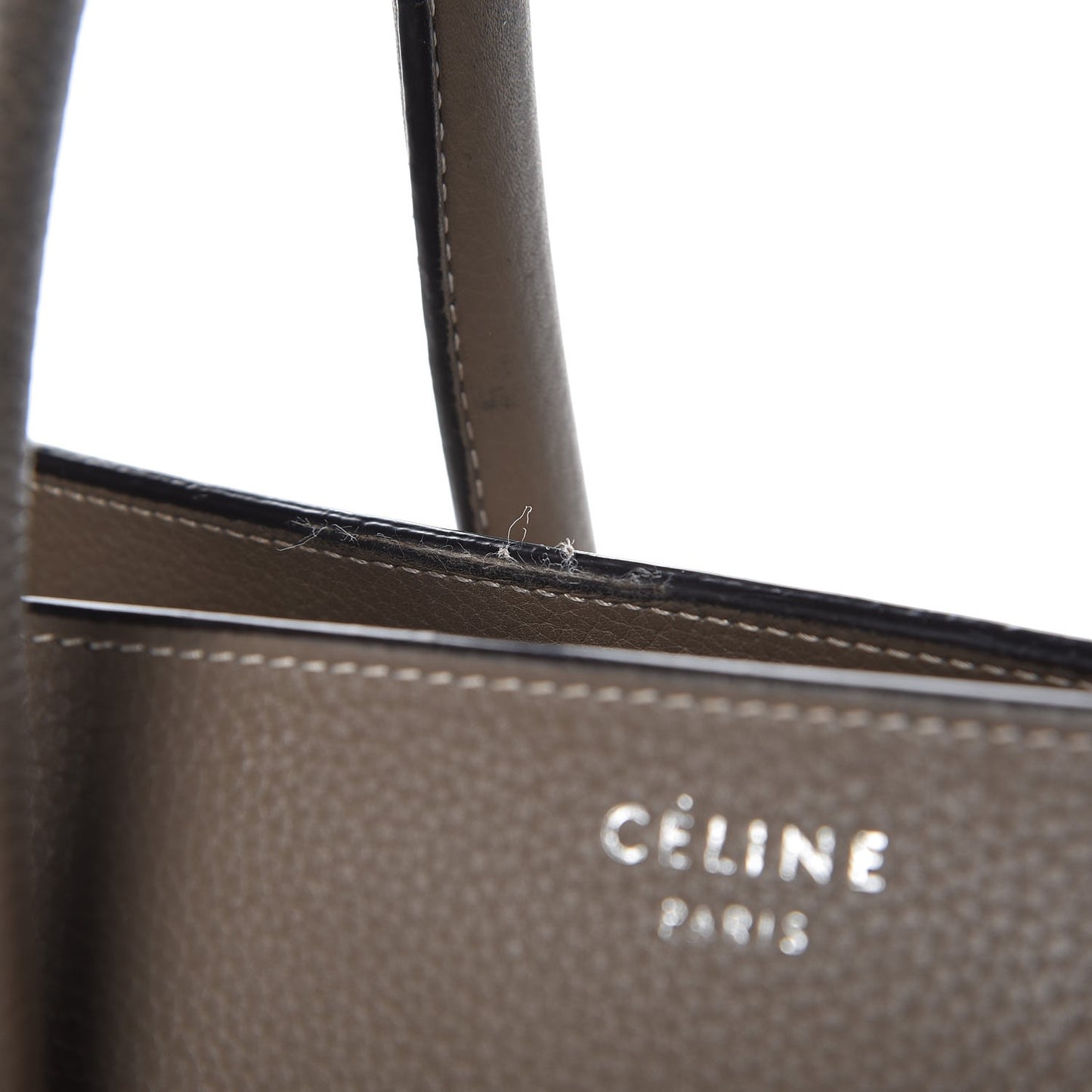 Drummed Calfskin Mini Luggage Souris