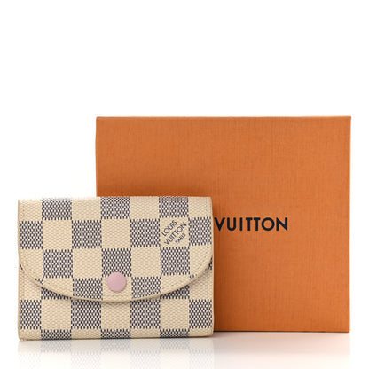 Louis Vuitton Damier Azur Rosalie Coin Purse Rose Ballerine 8 of 8