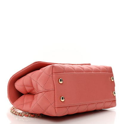 Chanel Caviar Quilted Mini Coco Handle Flap Pink 4 of 11
