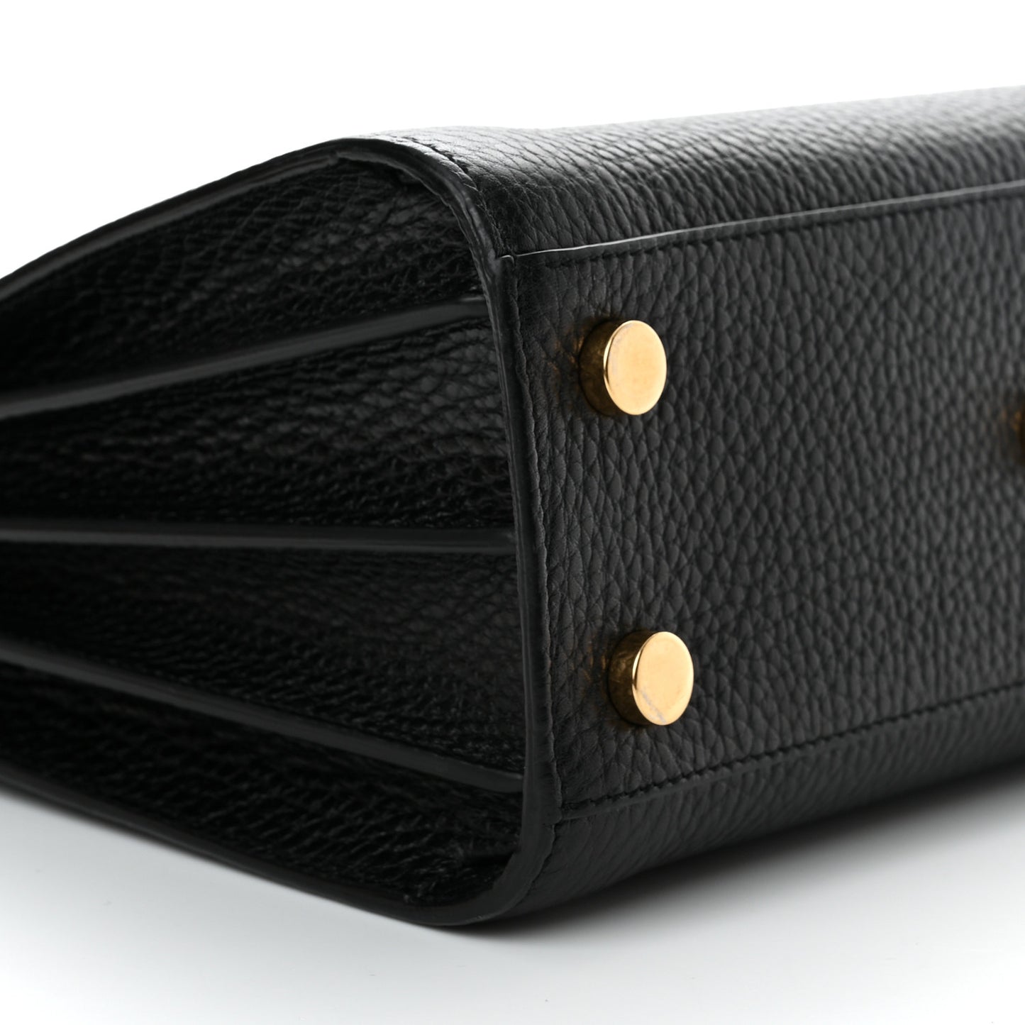 Grained Calfskin Nano Sac De Jour Black
