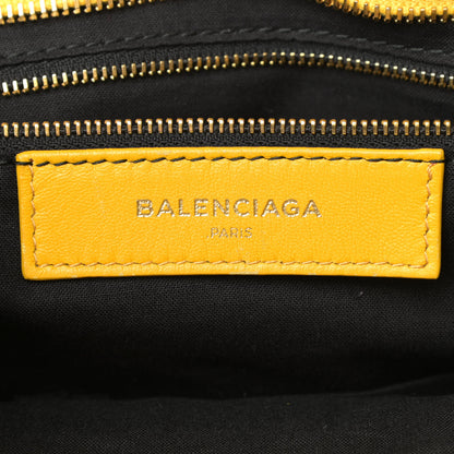 Balenciaga Chevre Silver Metallic Edge Hardware City Jaune Epi 6 of 11
