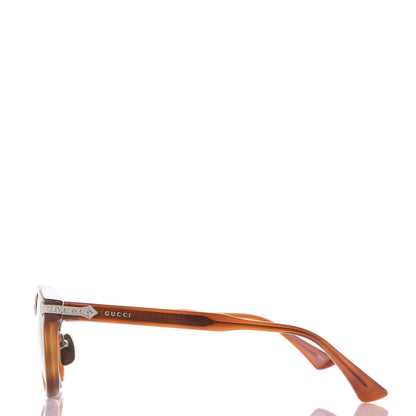 Gucci Acetate Round Metal Sunglasses GG0071S Havana 2 of 8