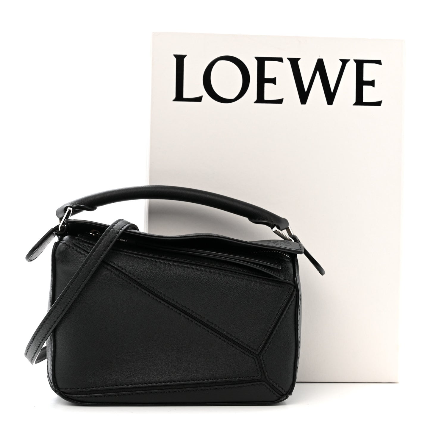 Calfskin Mini Puzzle Bag Black