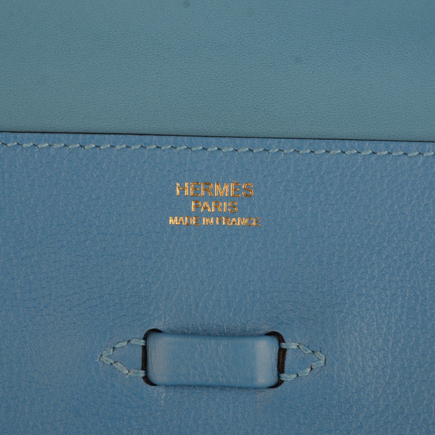Hermes Veau Evercolor Pliplat Clutch Bleu Paradis 5 of 7