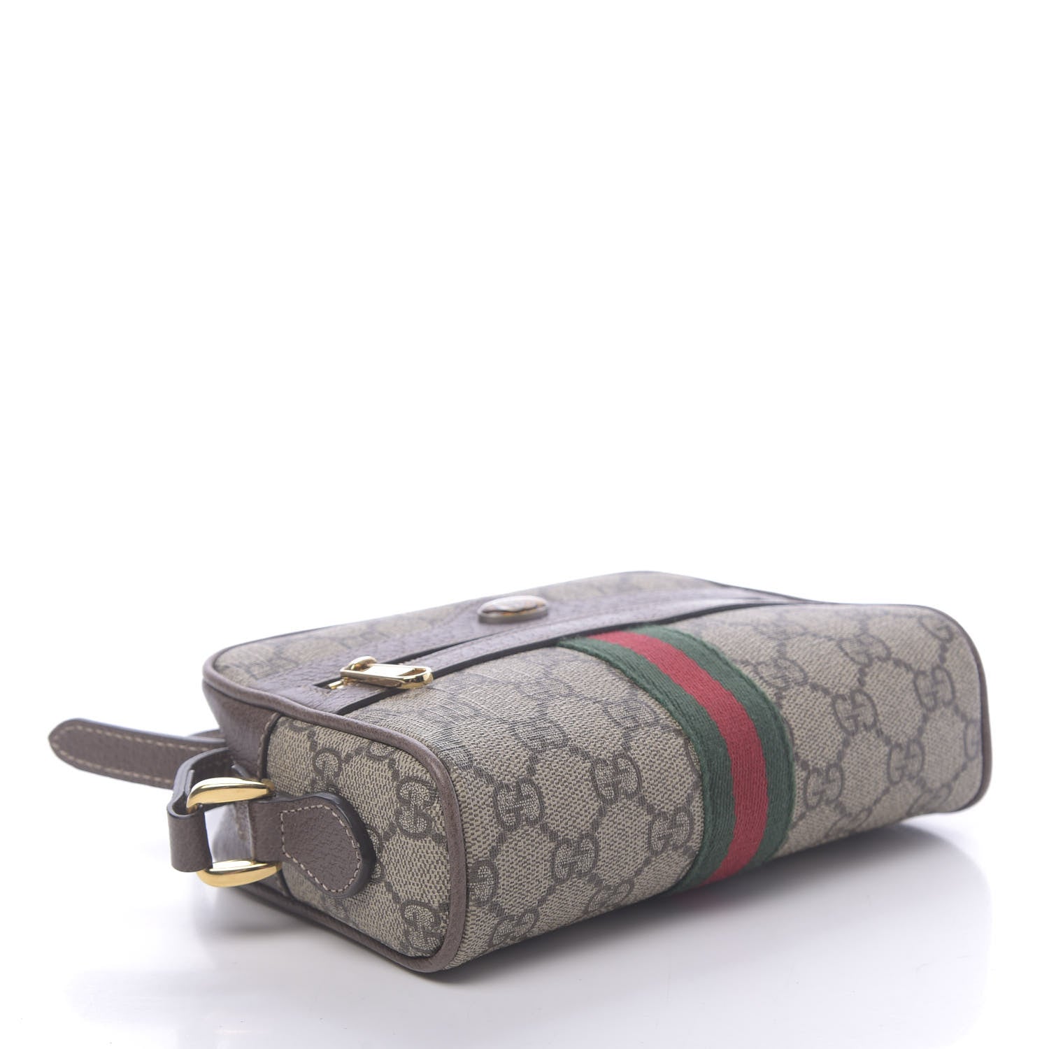 Gucci GG Supreme Monogram Web Mini Ophidia Shoulder Bag Brown 4 of 11