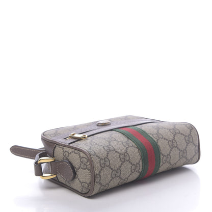 Gucci GG Supreme Monogram Web Mini Ophidia Shoulder Bag Brown 4 of 11
