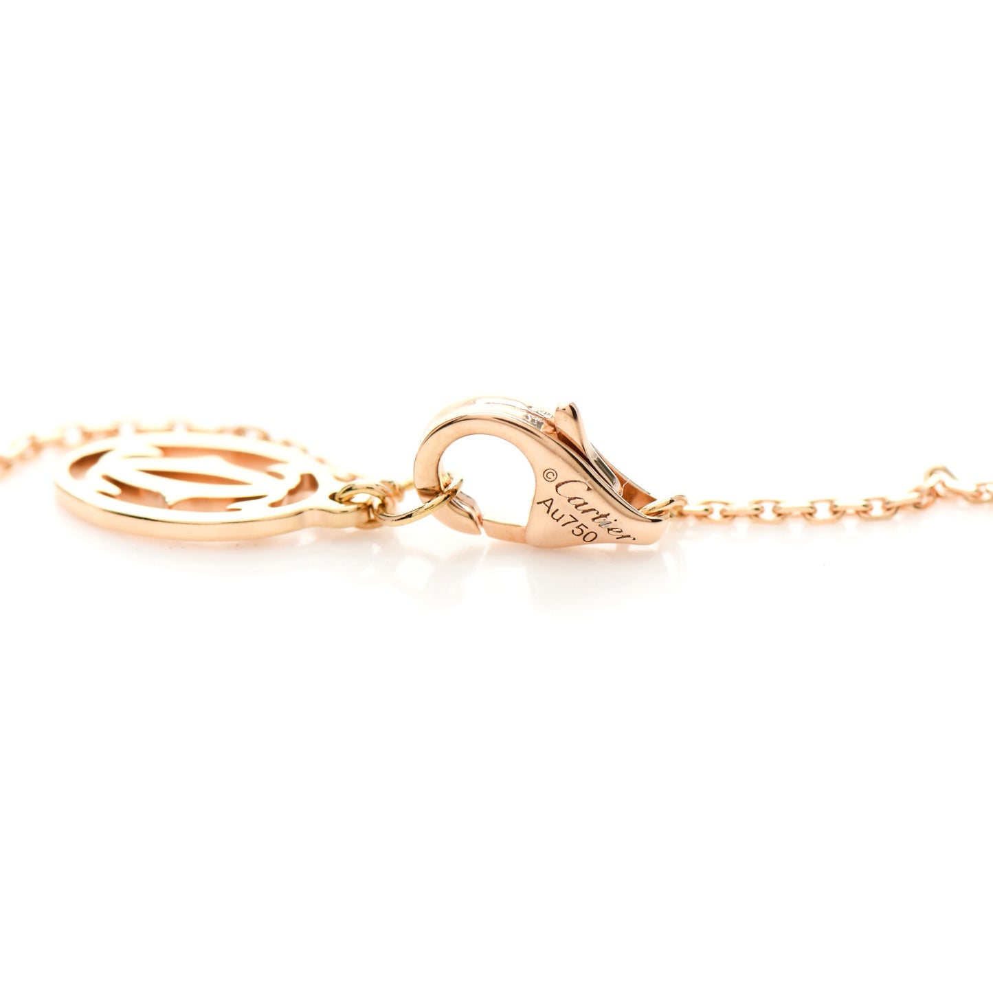 18K Pink Gold Diamond .19ct D'Amour Pave Necklace