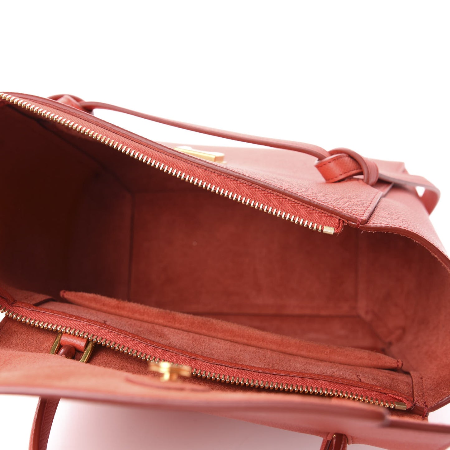 Baby Grained Calfskin Micro Belt Bag Poppy