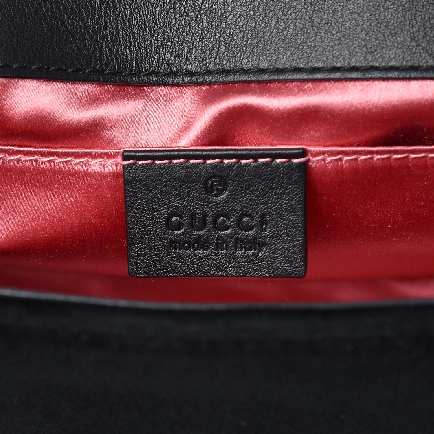 Gucci Velvet Matelasse Mini GG Marmont Shoulder Bag Black 6 of 7