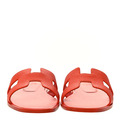 Hermes Epsom Oran Sandals 37.5 Orange Poppy 2 of 11