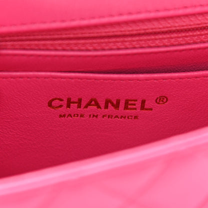 Chanel Lambskin Quilted Mini Rectangular Flap Fuchsia 6 of 11