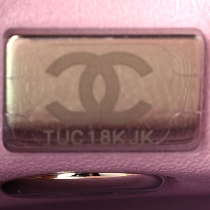 Chanel Iridescent Caviar Quilted Mini Coco Handle Flap Pink 9 of 13