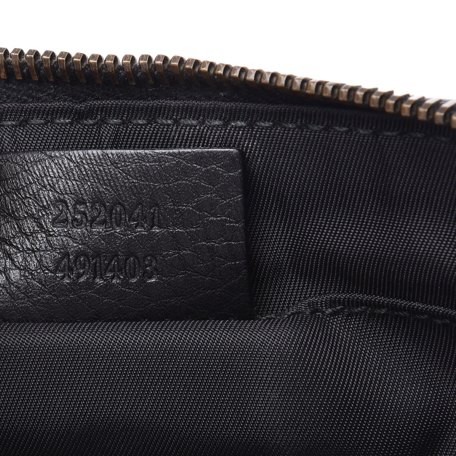 Gucci Pebbled Calfskin Wristlet GG Black 7 of 9