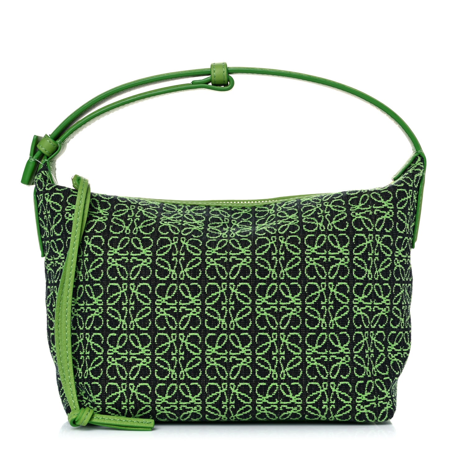Jacquard Anagram Calfskin Small Cubi Bag Apple Green