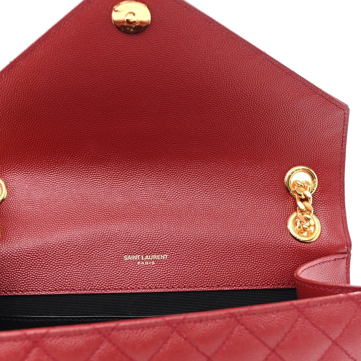 Grain De Poudre Textured Mixed Matelasse Triquilt Medium Monogram Satchel Oxblood