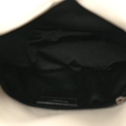 Saint Laurent Lambskin Quilted Small Loulou Puffer Monogram Chain Satchel Blanc Vintage 5 of 10