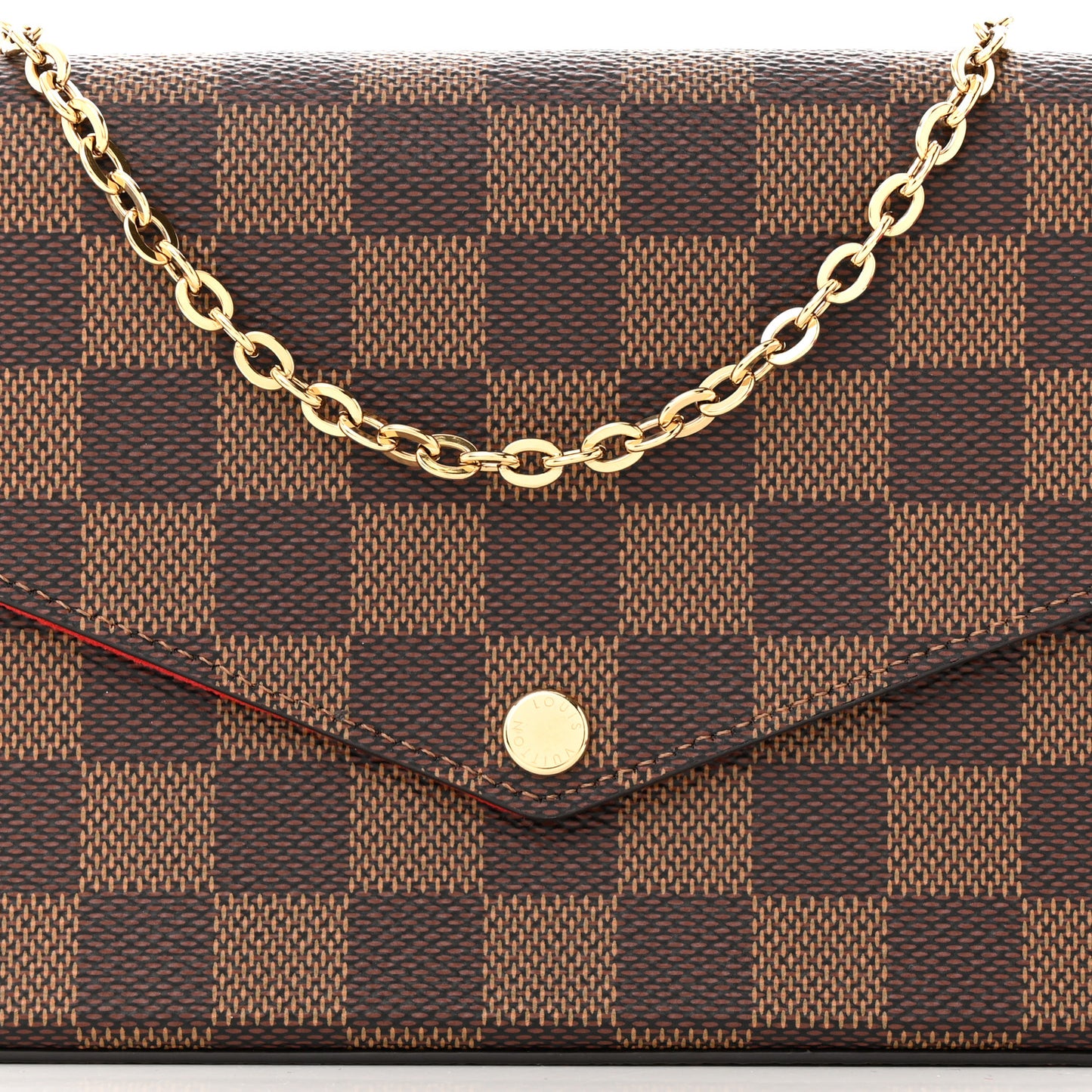 Damier Ebene Pochette Felicie Chain Wallet