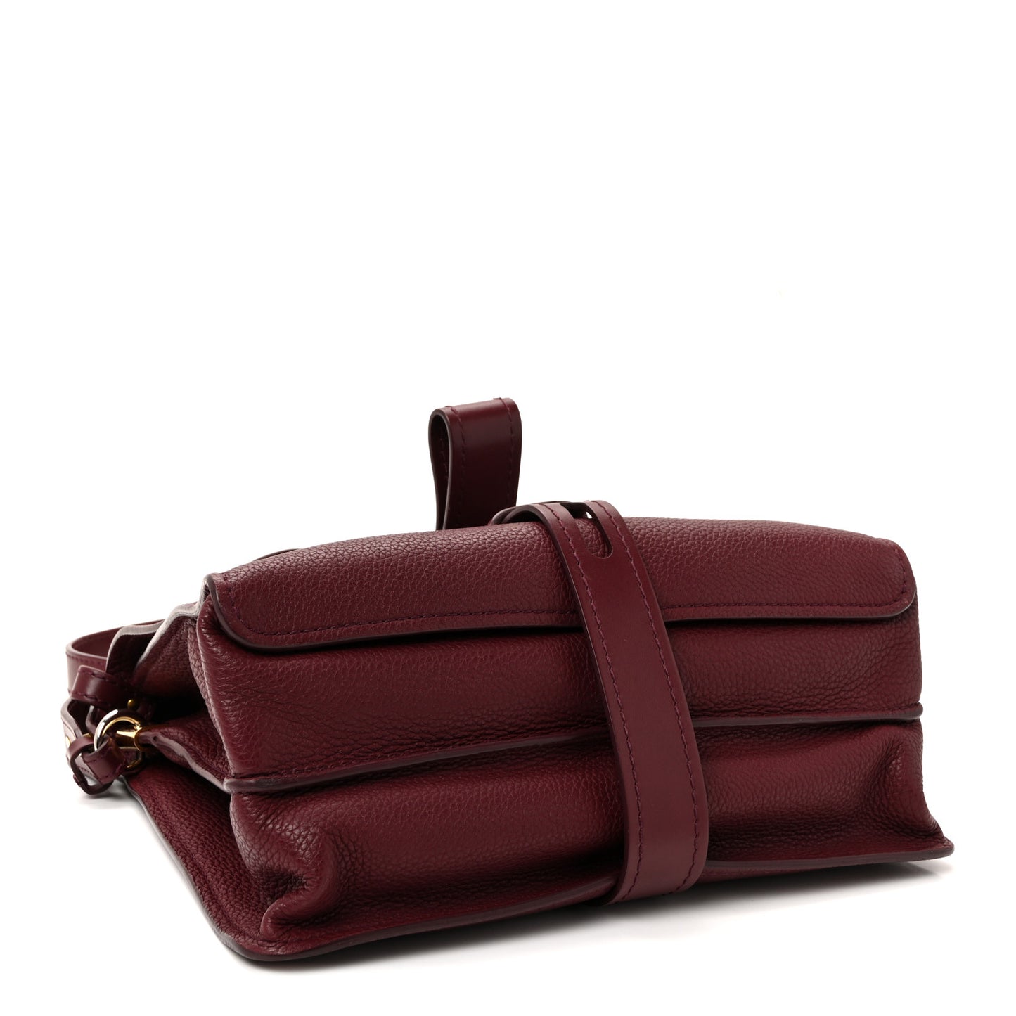 Grained Calfskin Medium Aby Day Shoulder Bag Red