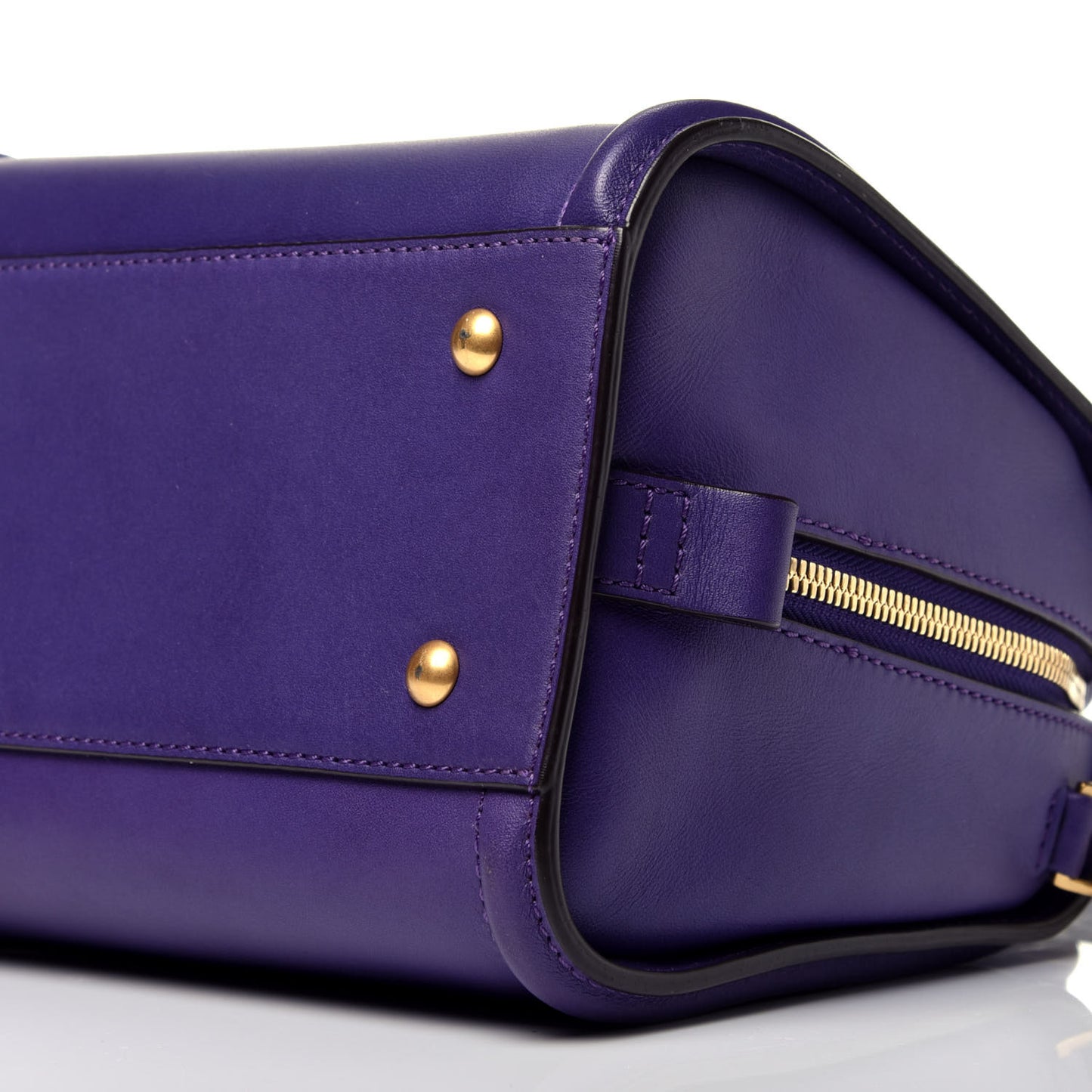 Calfskin Boston Bag Purple