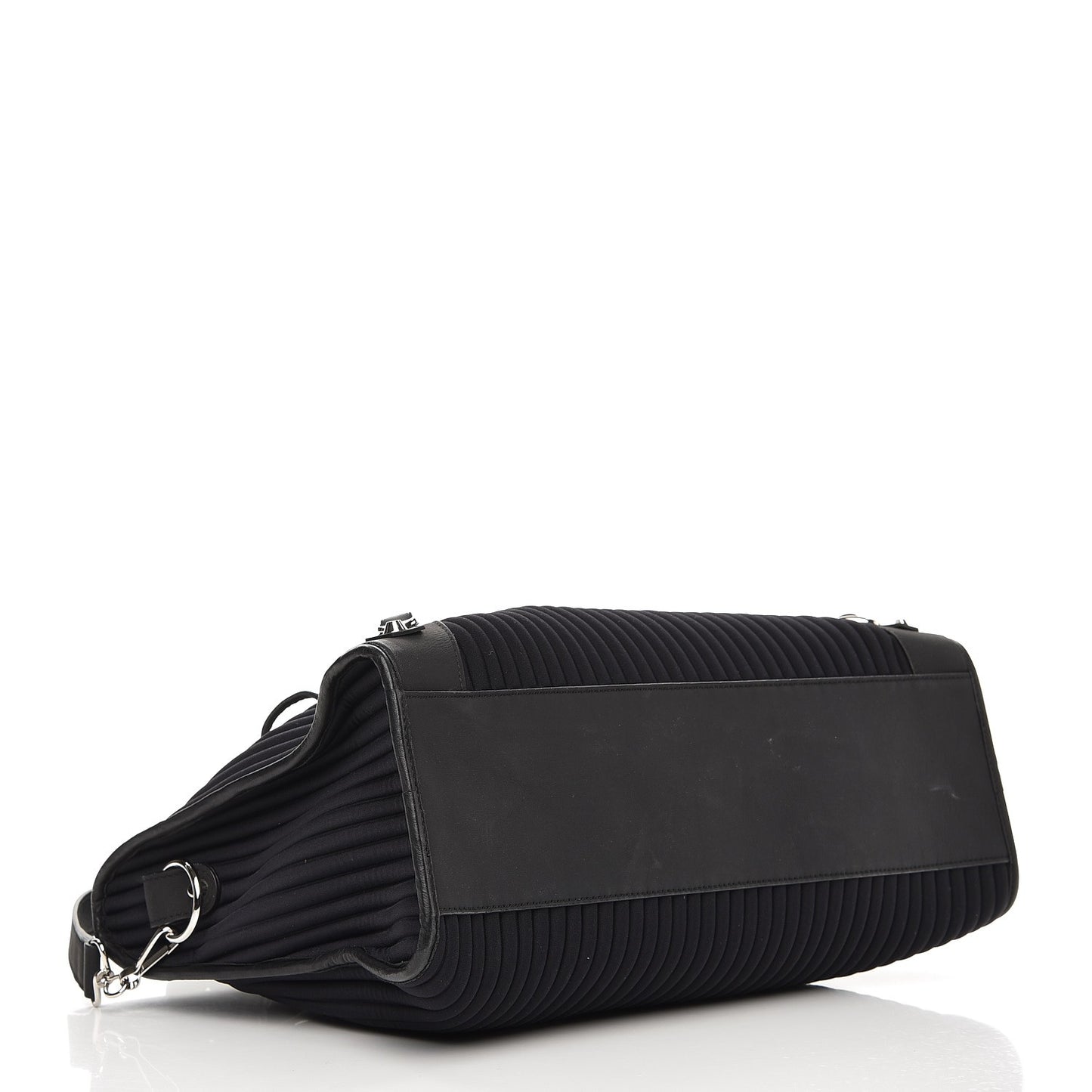 Ribbed Neoprene Classic Silver Hardware City Black