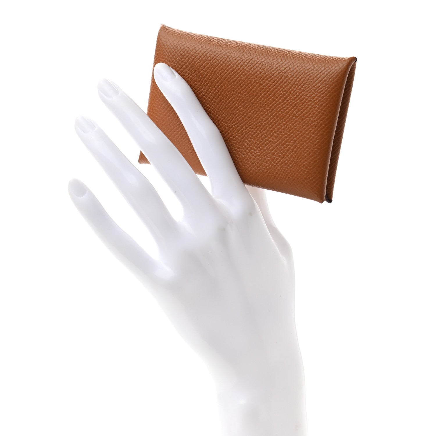 Hermes Epsom Calvi Card Case Gold 2 of 7