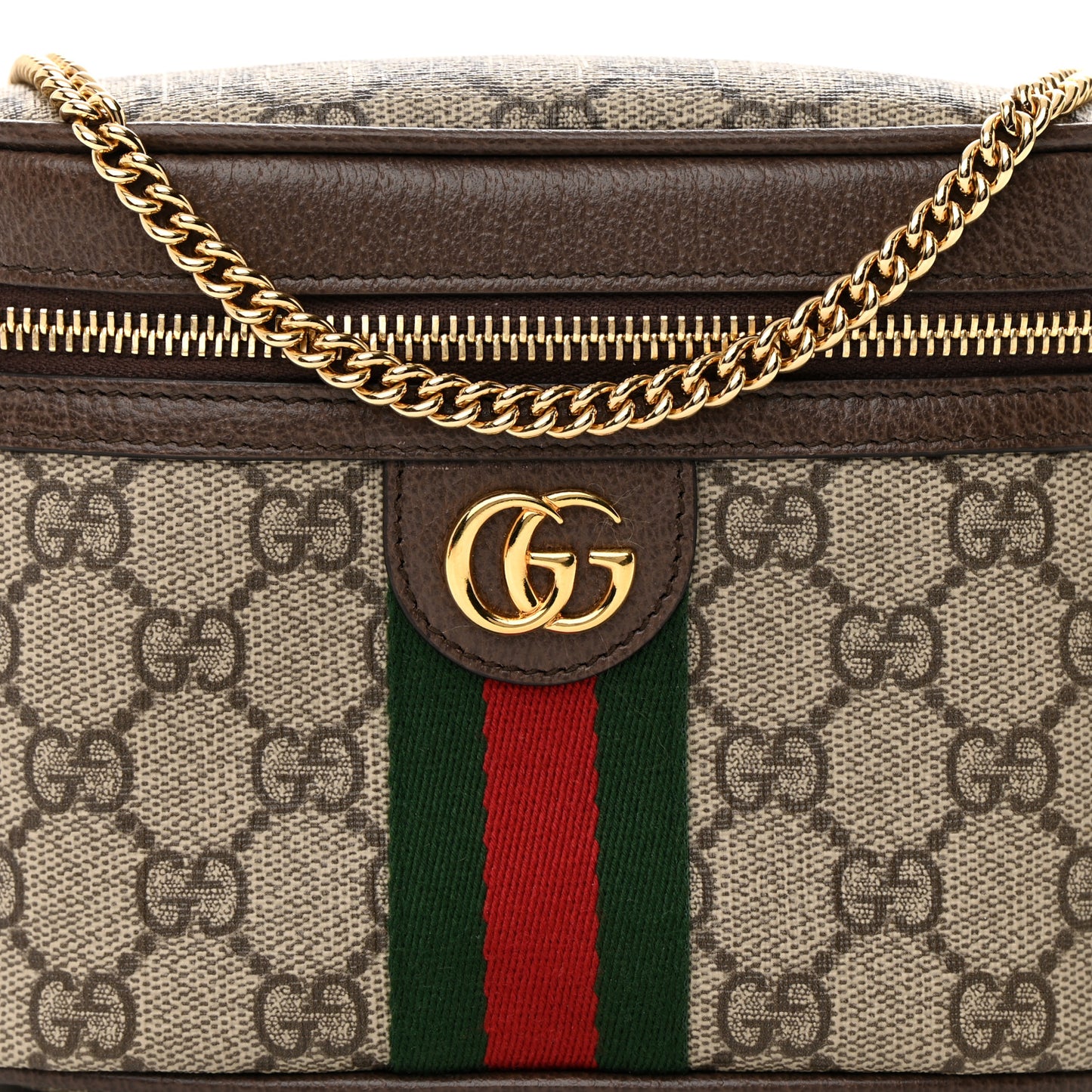 GG Supreme Monogram Web Ophidia Belt Bag 75 30 Dark Brown