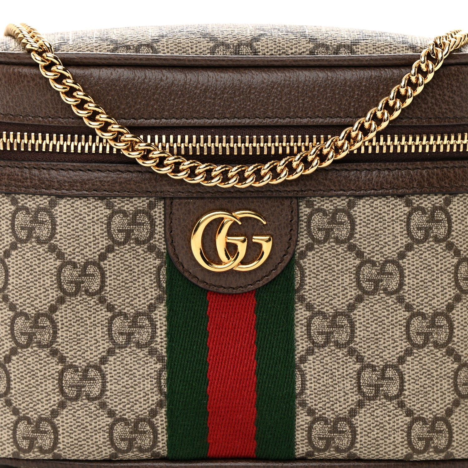 Gucci GG Supreme Monogram Web Ophidia Belt Bag 75 30 Dark Brown 8 of 12