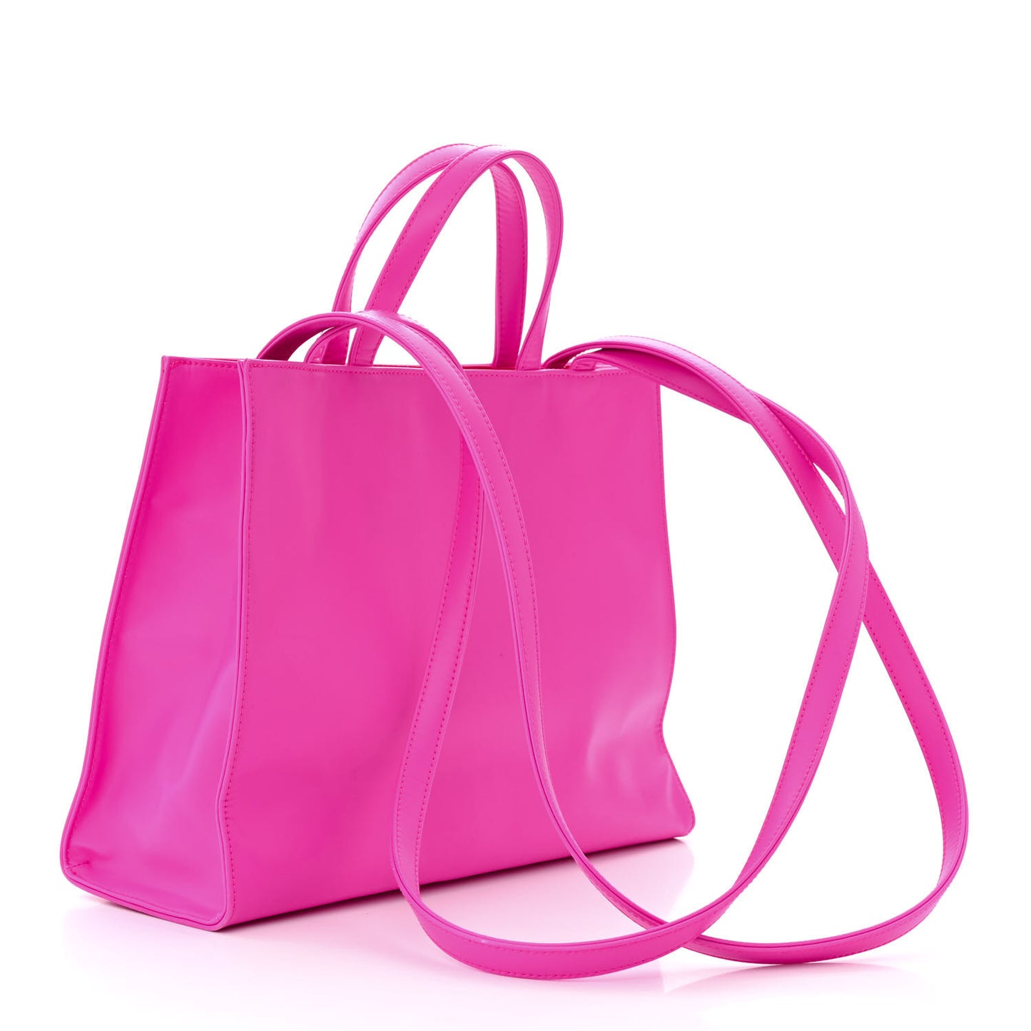 Vegan Leather Medium Shopping Bag Azalea