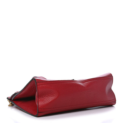 Gucci Calfskin Mini GG Marmont Top Handle Bag Vulcanic Red 3 of 6
