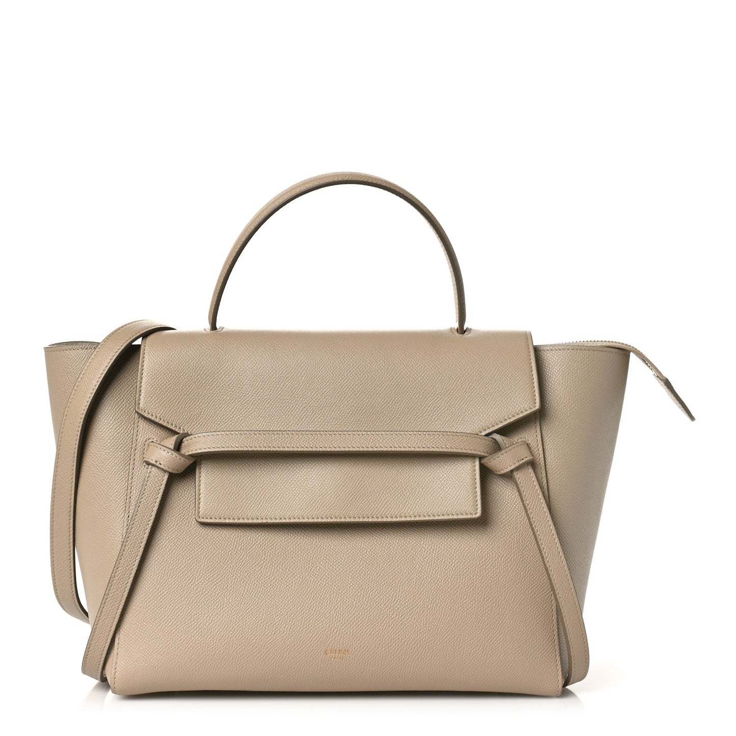 Grained Calfskin Mini Belt Bag Light Taupe