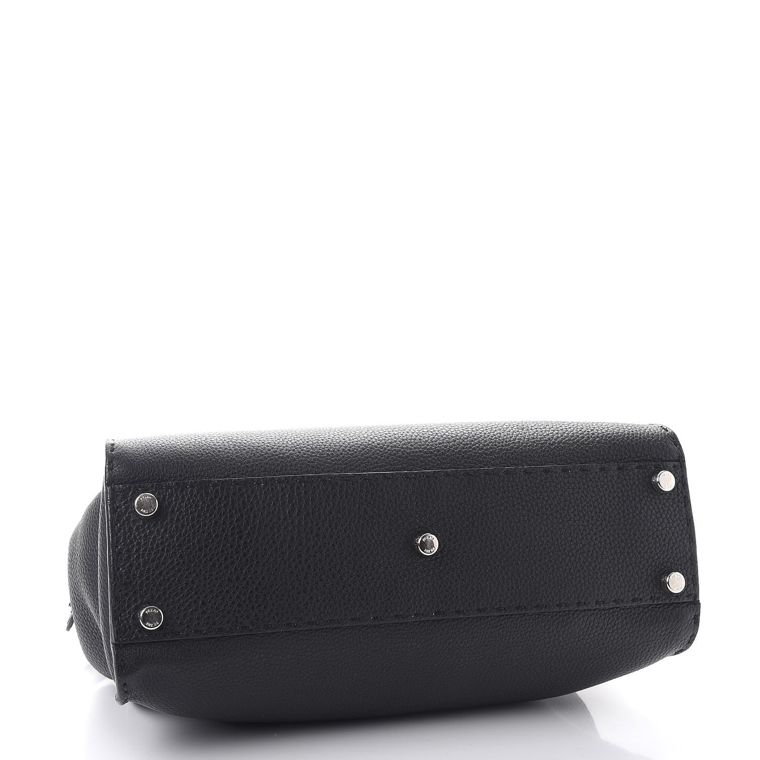 Fendi Cuoio Romano Selleria Bi-Color Medium Peekaboo Iconic Satchel Black Mou 6 of 10