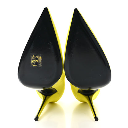 Saint Laurent Satin Crepe Marylin 110 Pumps 37.5 Narcissus 37.5 Yellow 5 of 9